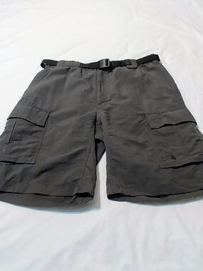 The North Face Men's Dark Gray Cargo Hybrid Shorts with Belt